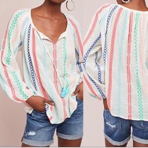 Anthropologie Manna Embroidered Top
Payal Pratap Bohemian Peasant Blouse